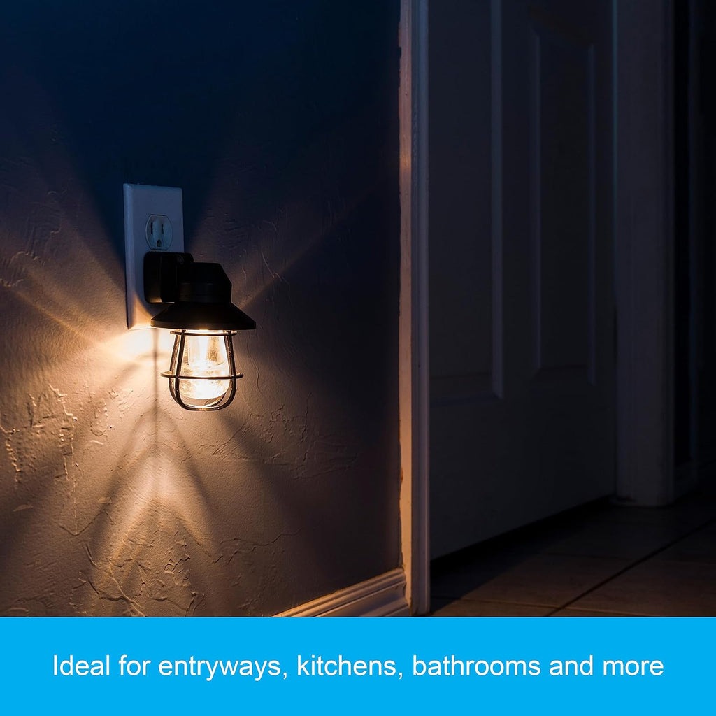 GE Vintage Night Lights Plug Into Wall, Auto Dusk to Dawn Sensor
