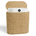 iEGrow 3 Gallon Paper Rope Trash Can,Bathroom Trash Can with Lid Natural