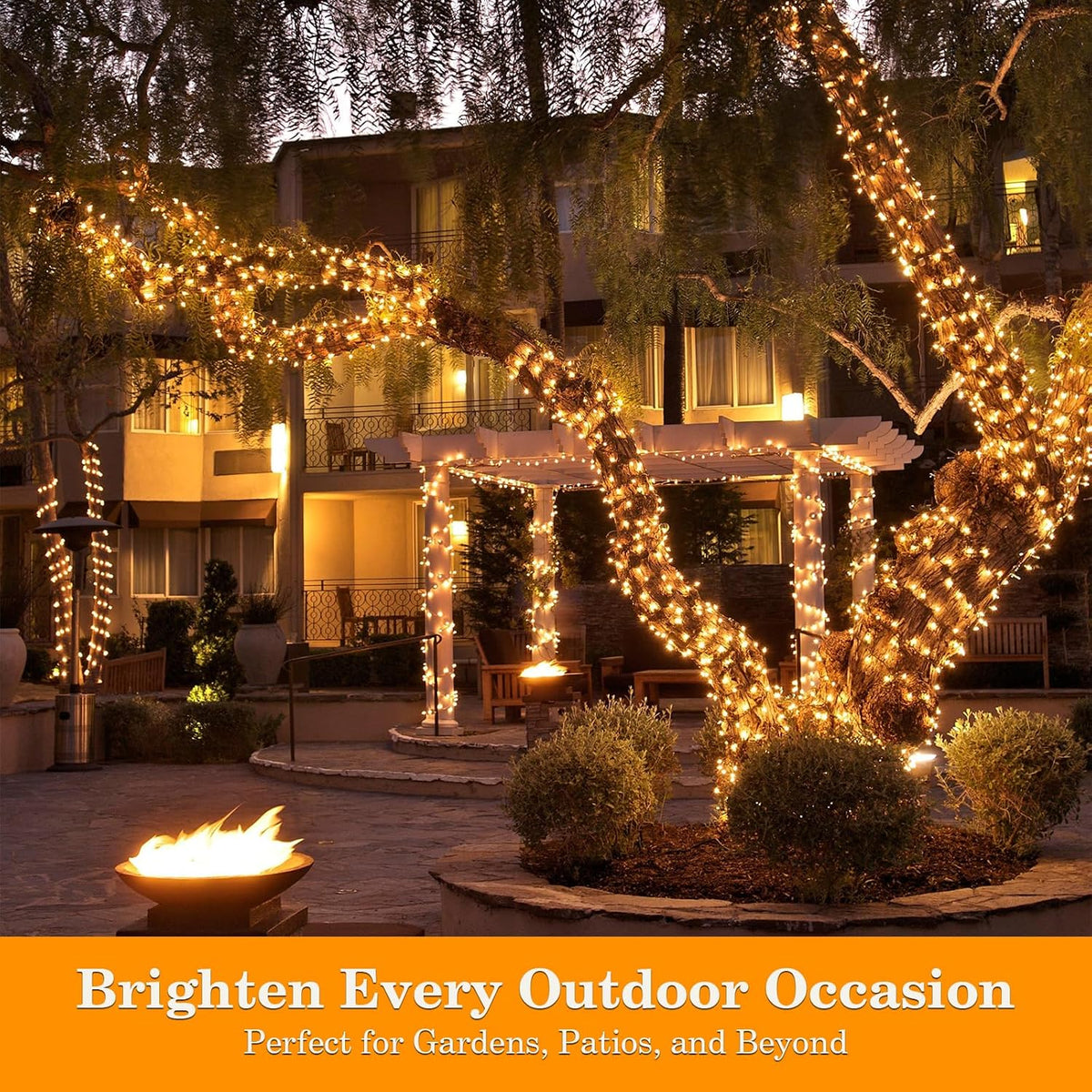 132FT 400 LED Christmas Lights, Twinkle Xmas Lights with 8 Modes and Timer, Outdoor Waterproof Christmas Tree Lights for Room Bedroom Wedding Party Holiday Decorations, Warm White