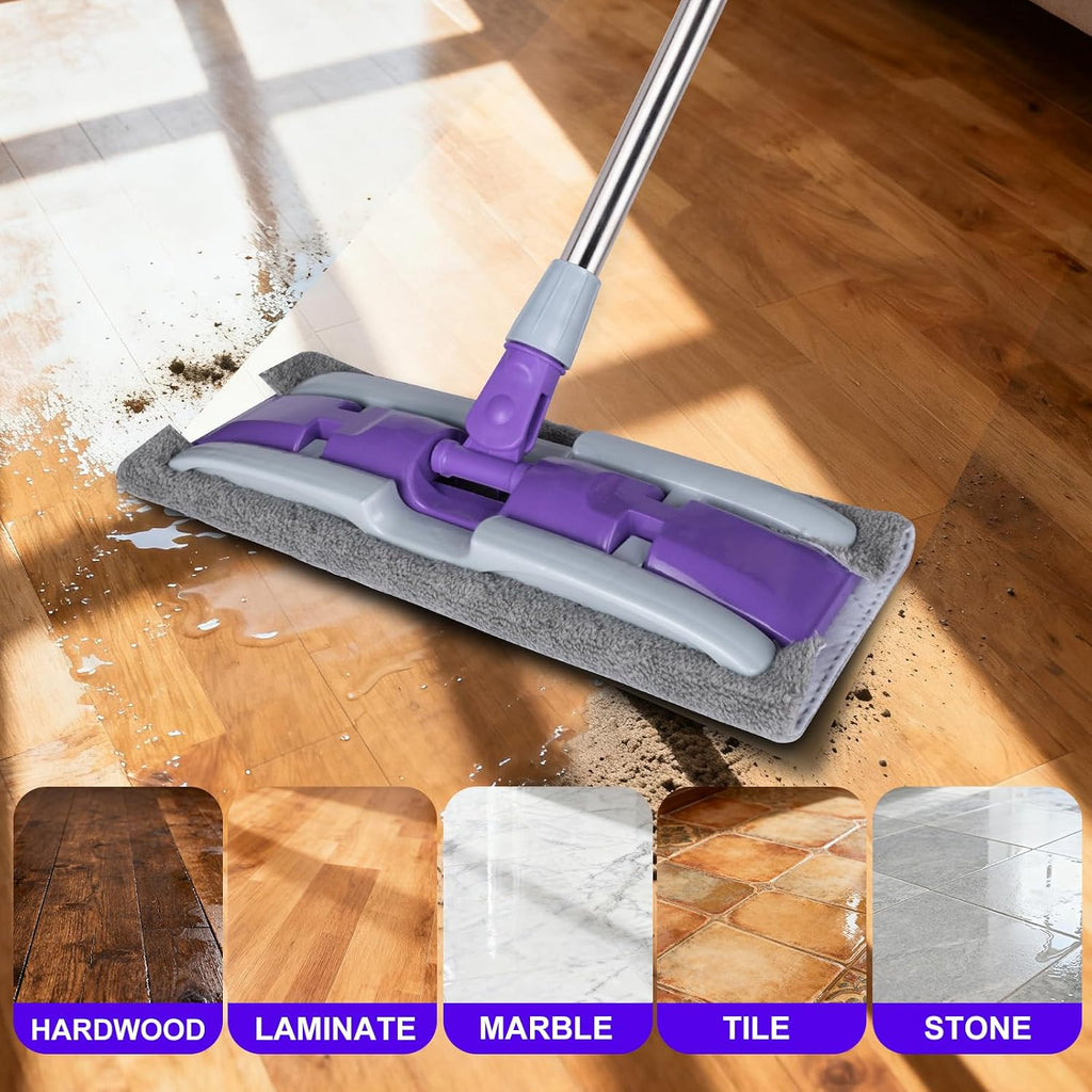 3-Pack Microfiber Mops Refill Pads for 14 Inch Mop (Gray)