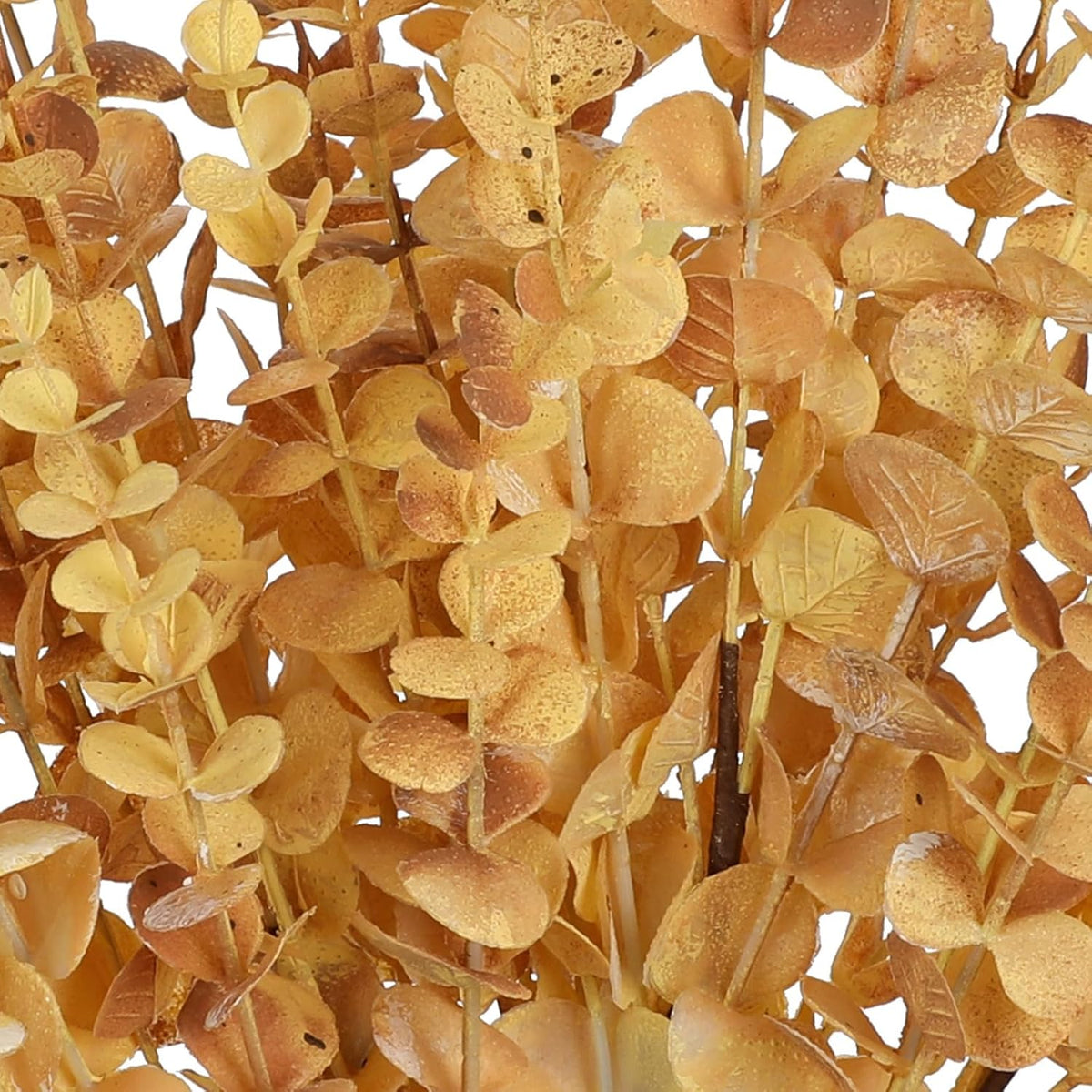 GnFlus Artificial Eucalyptus Stems Fall Yellow leaves 5 Pcs