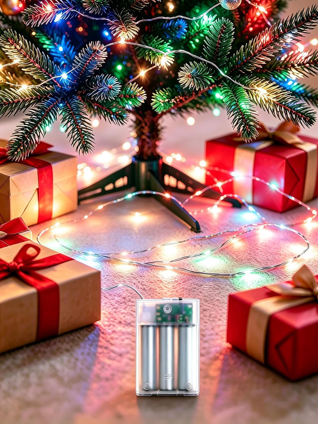 CARUUYI 2 Pack Battery Operated Fairy Lights with Timer, 30 LED, Multicolor