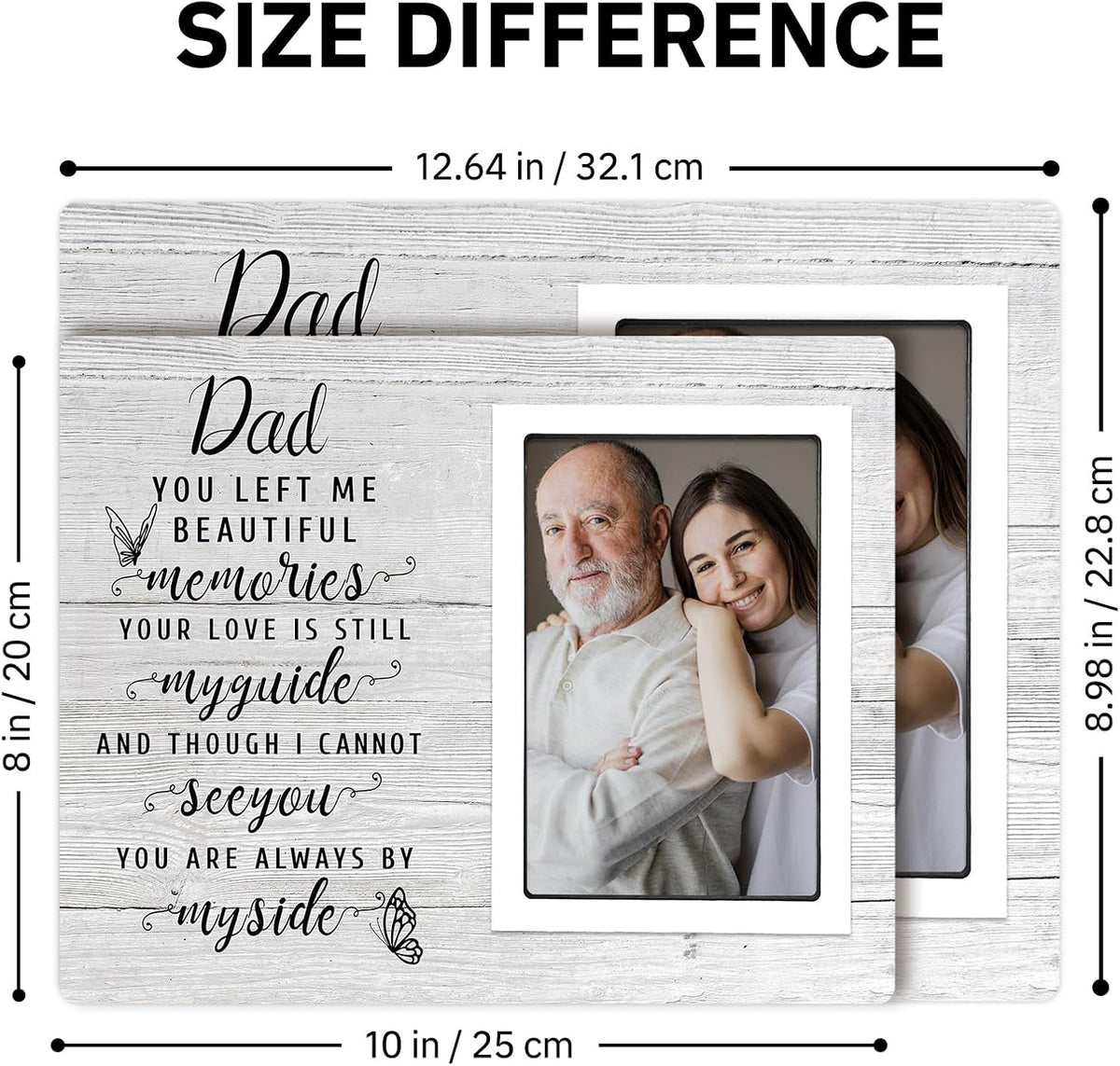 SteadStyle Memorial Gifts for Loss of Dad, Memorial Photo Frame Fits 5x7