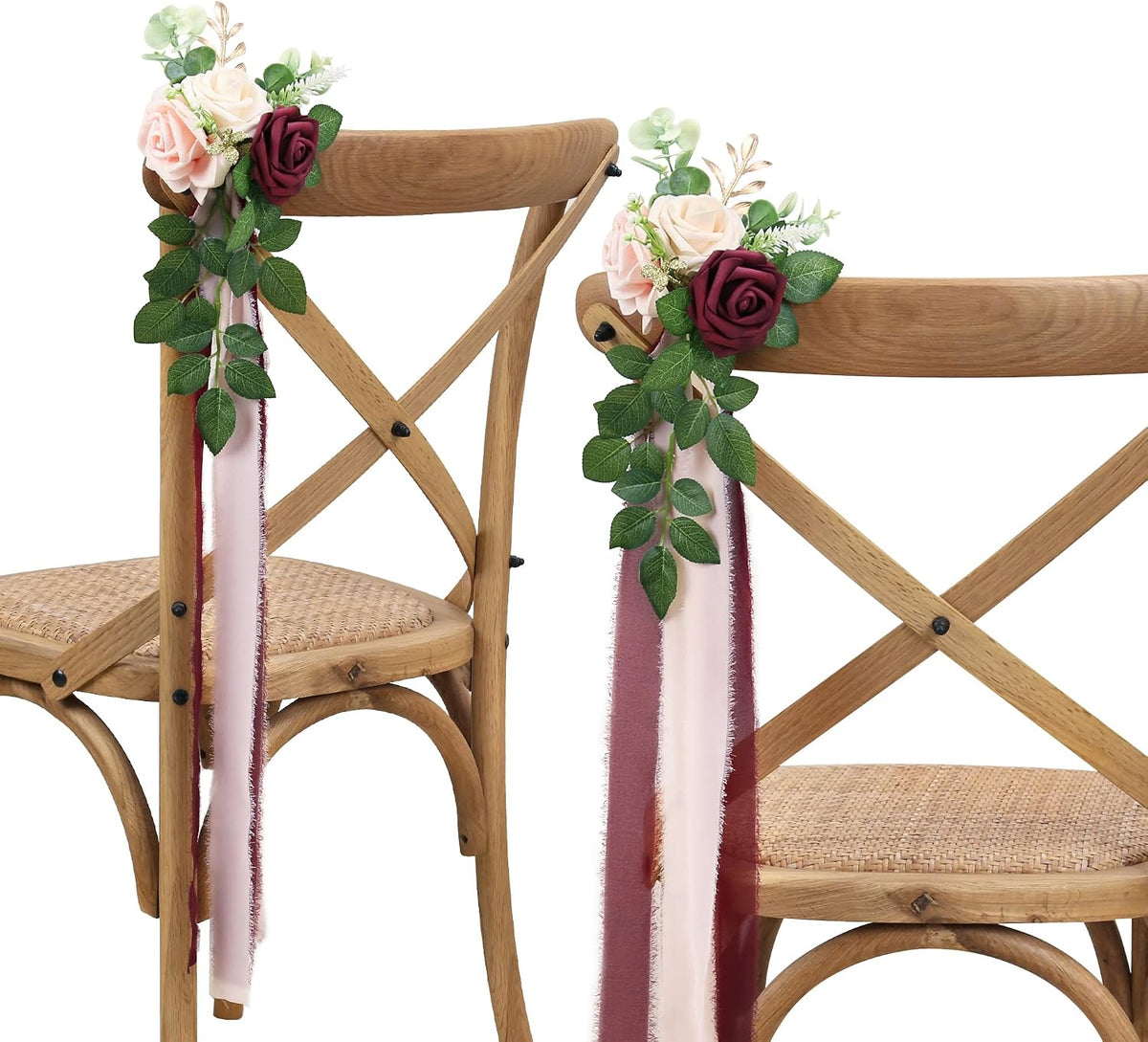 Burgundy Wedding Aisle Decorations Set of 10