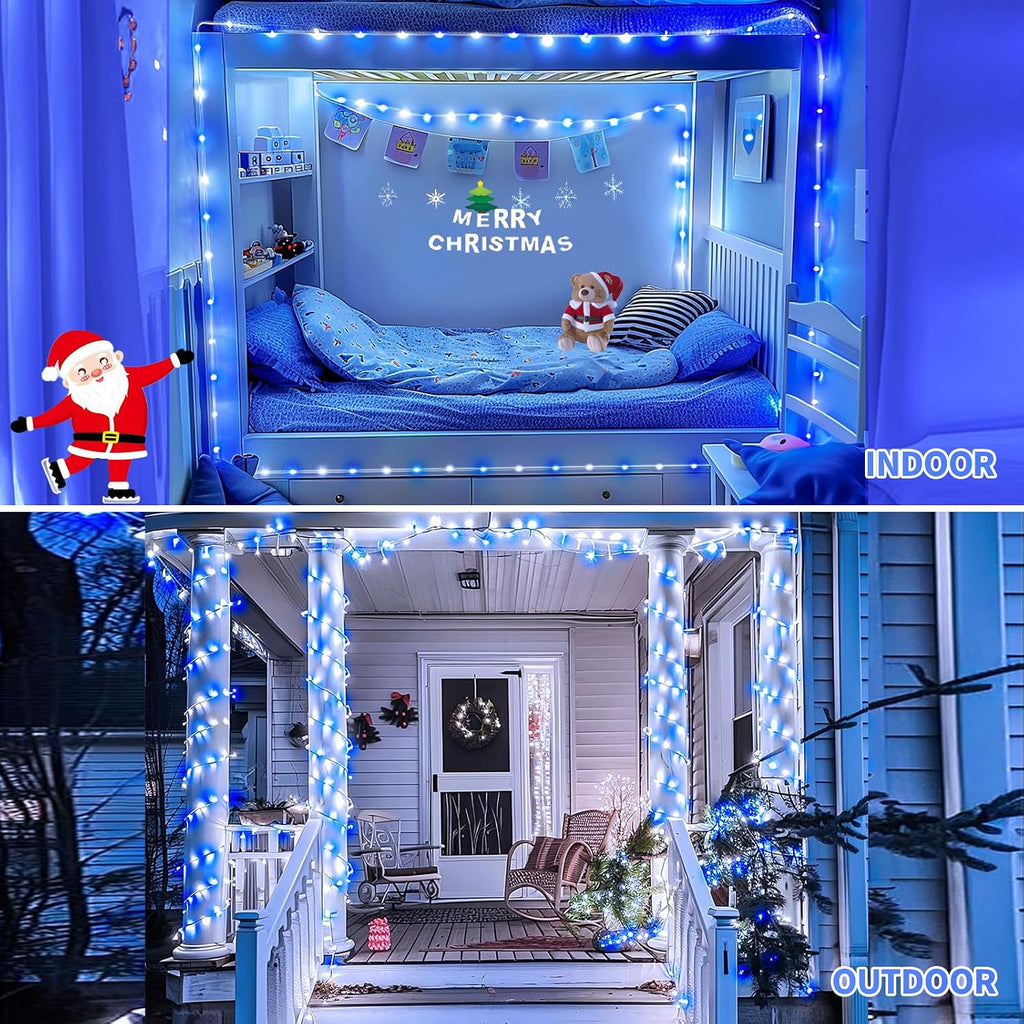 JMEXSUSS 2 Pack Rope Lights Battery Operated Christmas Lights Outdoor