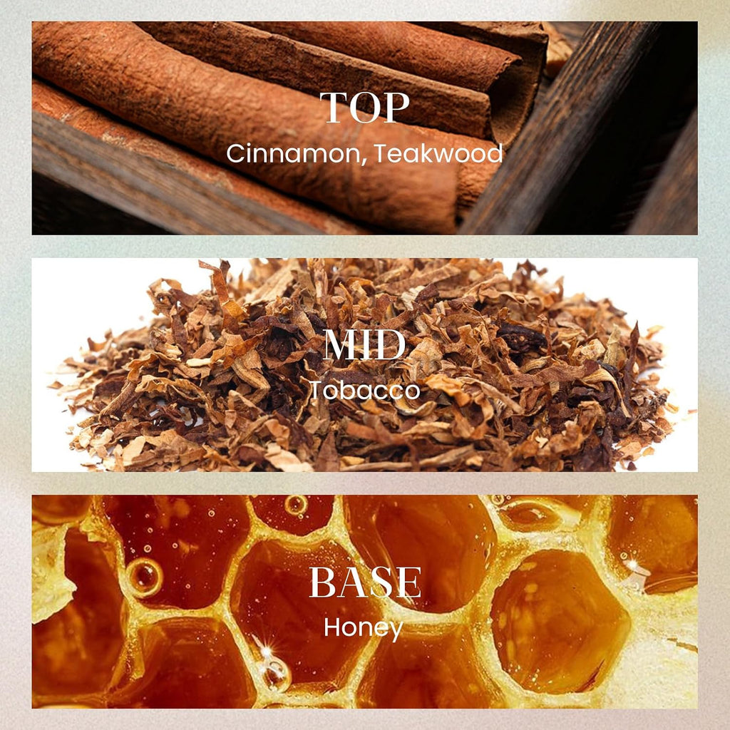 M&SENSE 10.14 oz Large Reed Diffuser Set | Tobacco Teakwood Scent Oil Diffuser with Sticks | Hotel Collection Non-Toxic Essential Oil |for Bedroom Bathroom Living Room