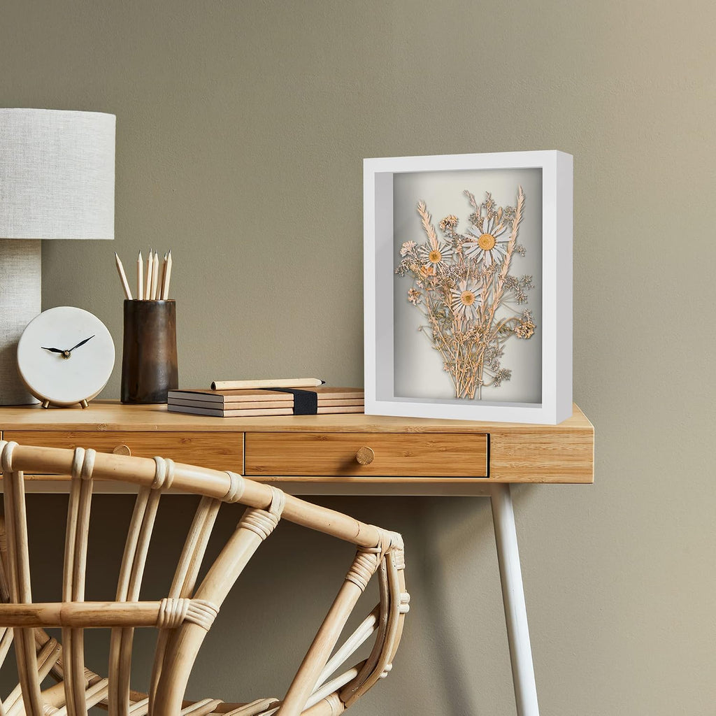Americanflat 11x14 Shadow Box Frame - Engineered Wood - White