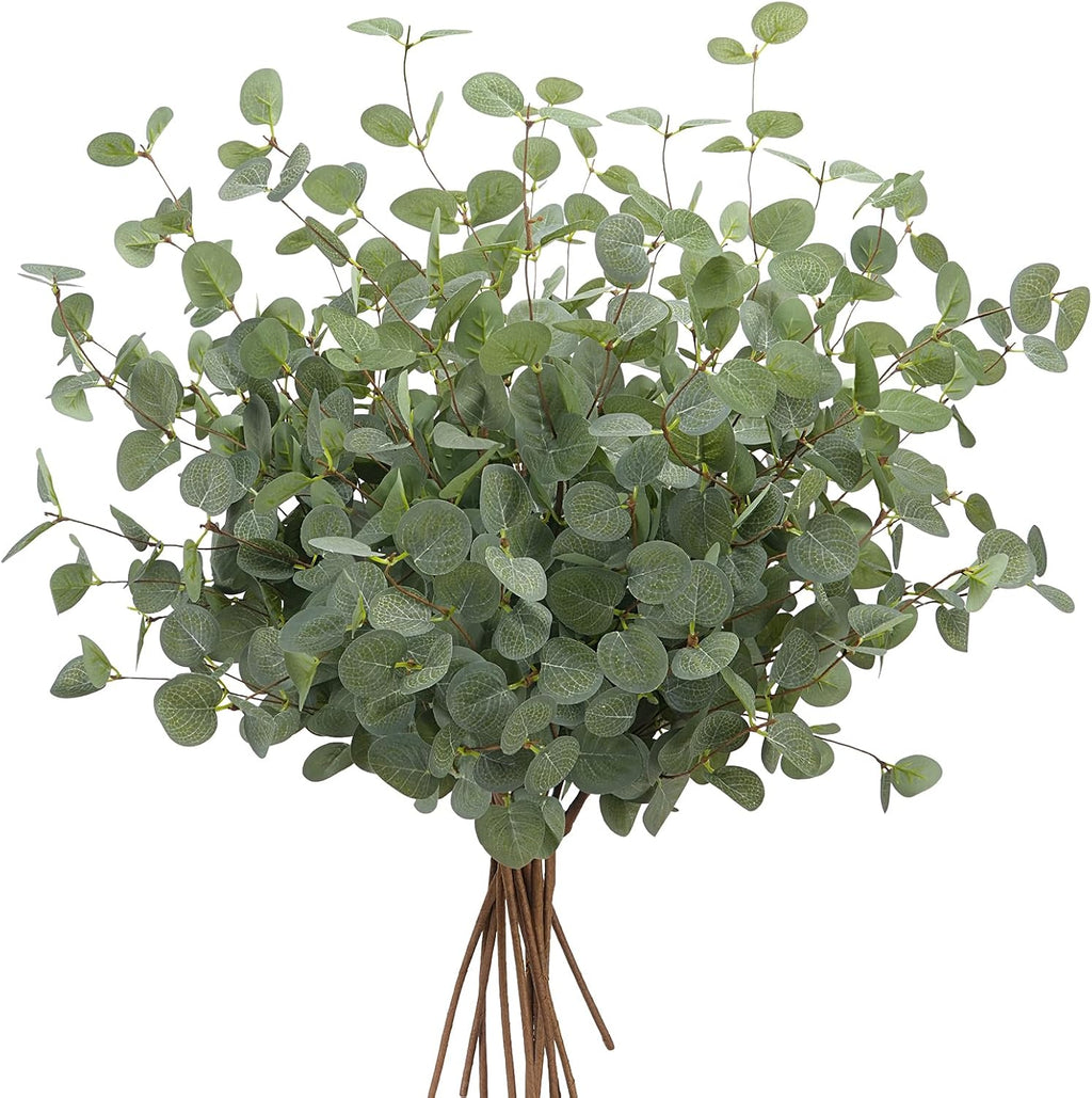 GTIDEA 12 Pcs Artificial Eucalyptus Stems, Faux Branches for Vase (26.7")