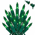 Christmas Lights 100 Count Incandescent String Light UL Certified Connectable 21feet Green Christmas Tree Lights for Indoor Outdoor Easter Wedding Halloween Christmas Decorations Green Wire