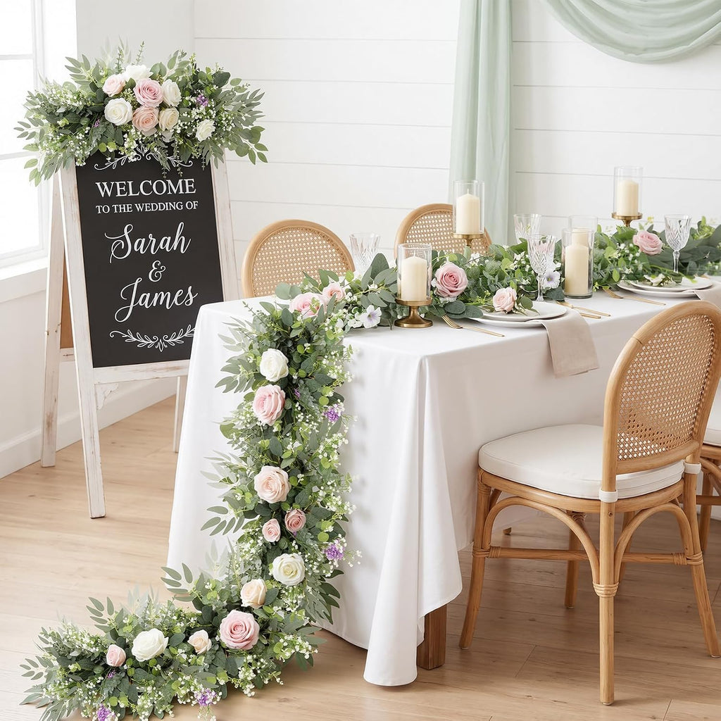 N&T NIETING 120Pcs Artificial Mixed Eucalyptus Stems Leaves Bulk, Faux Greenery Stems Branches with Baby Breath Silver Dollar Fake Eucalyptus Sprays for Wedding Decor Vase Bouquet Floral Arrangement