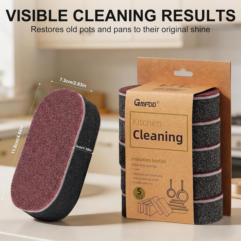 Magic Sponges Cleaning Eraser,Multi-Functional Eraser,Heavy-Duty Melamine Sponge Foam Pads,Multi-Functional Household Cleaning Kitchen Dish Sponge for Furniture,Kitchen, Bathroom,Sink(5PCS)