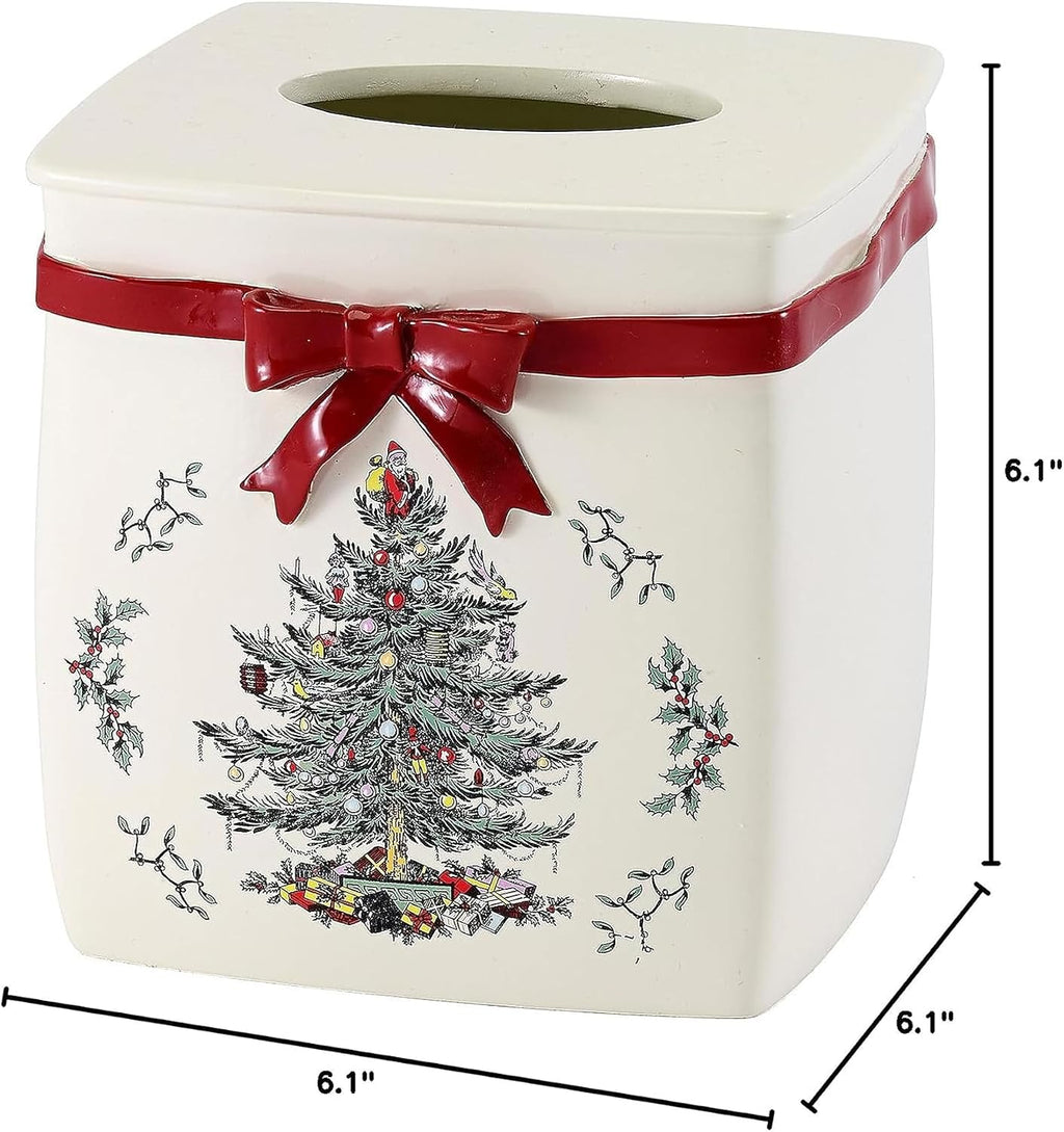Spode - Christmas Tissue Box Cover, Tissue Holder for Vanity & Countertop