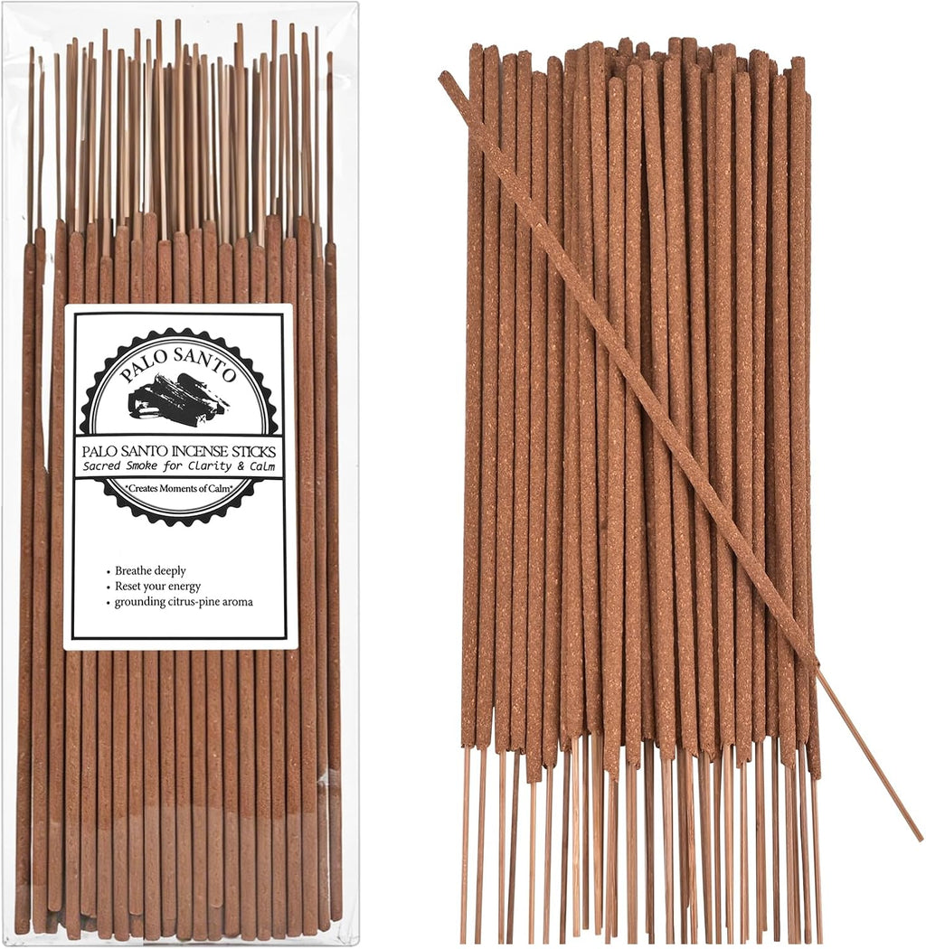 Incense Holder Glass Ash Catcher with 40 Pcs Palo Santo Incense Sticks