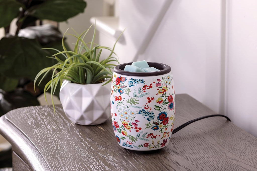 CANDLE WARMERS ETC Flip Dish Wildflowers Wax Warmer
