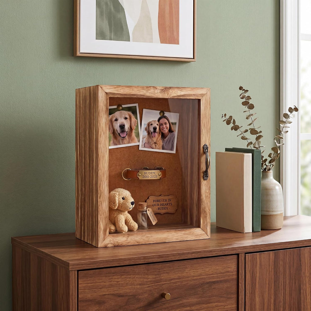 5 Inch Extra Deep Shadow Box Frame, 8x10 Wood for Memorabilia Display