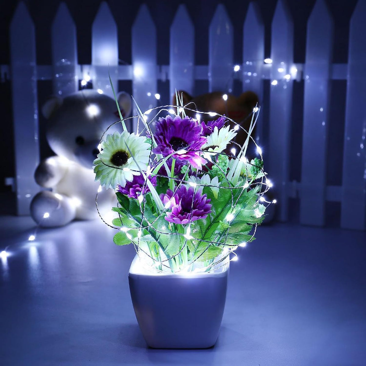 Joomer Fairy String Lights 33FT 100LED Plug in Fairy Lights Indoor, White