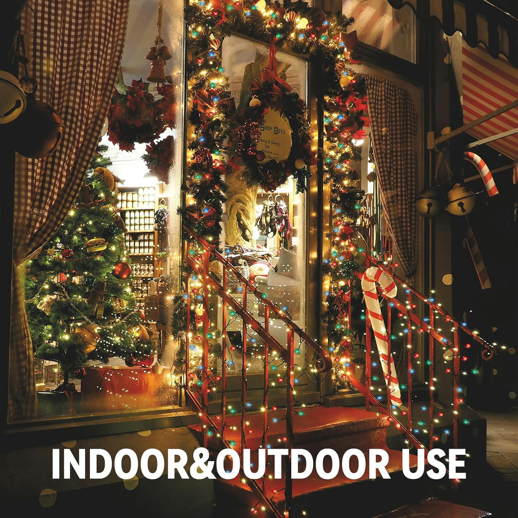 100 Count Multicolor Christmas Lights Plug in, Multi Color String Lights Indoor for Bedroom,Xmas Lights 21ft Christmas Tree Lights Indoor with Colorful Incandescent Mini String Lights for Outside