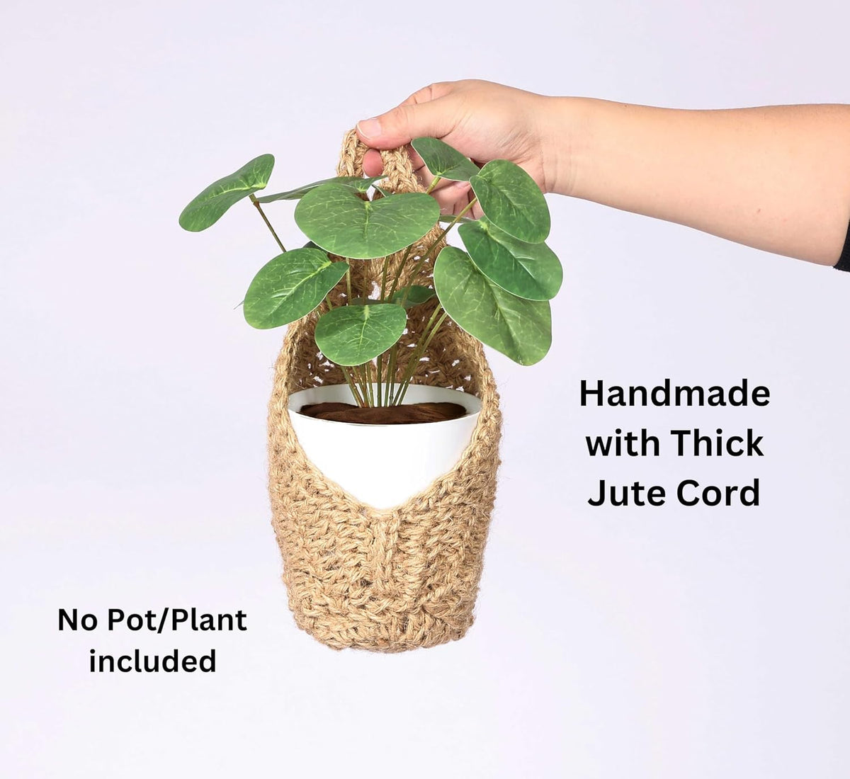 2 Pack Macrame Wall Plant Hanger for 4 inch, Wall Plant Basket