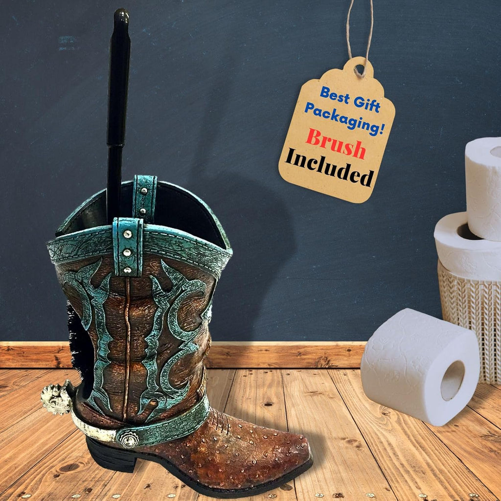 BestGiftEver Western Boot Toilet Brush Holder