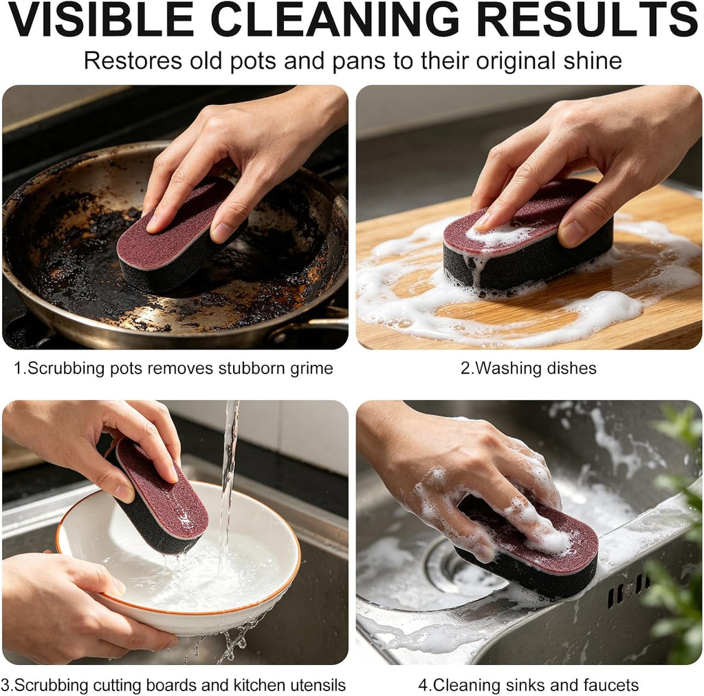 Magic Sponges Cleaning Eraser,Multi-Functional Eraser,Heavy-Duty Melamine Sponge Foam Pads,Multi-Functional Household Cleaning Kitchen Dish Sponge for Furniture,Kitchen, Bathroom,Sink(5PCS)