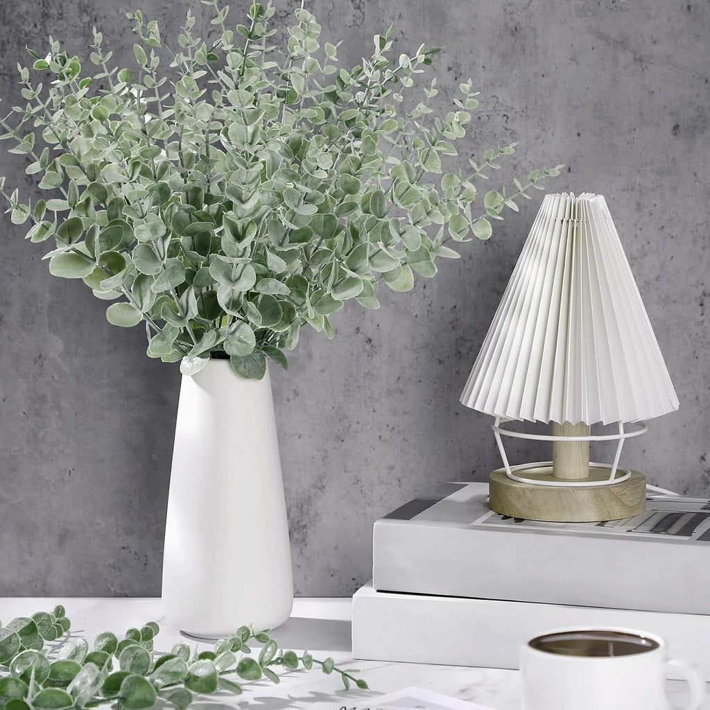 Giegxin 100 Pcs Artificial Eucalyptus Stems, Greenery Decor, Light Green