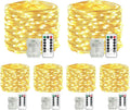 6-Pack Fairy Lights Battery Operated, 33ft 100 LED(Total 198ft 600 LEDs)
