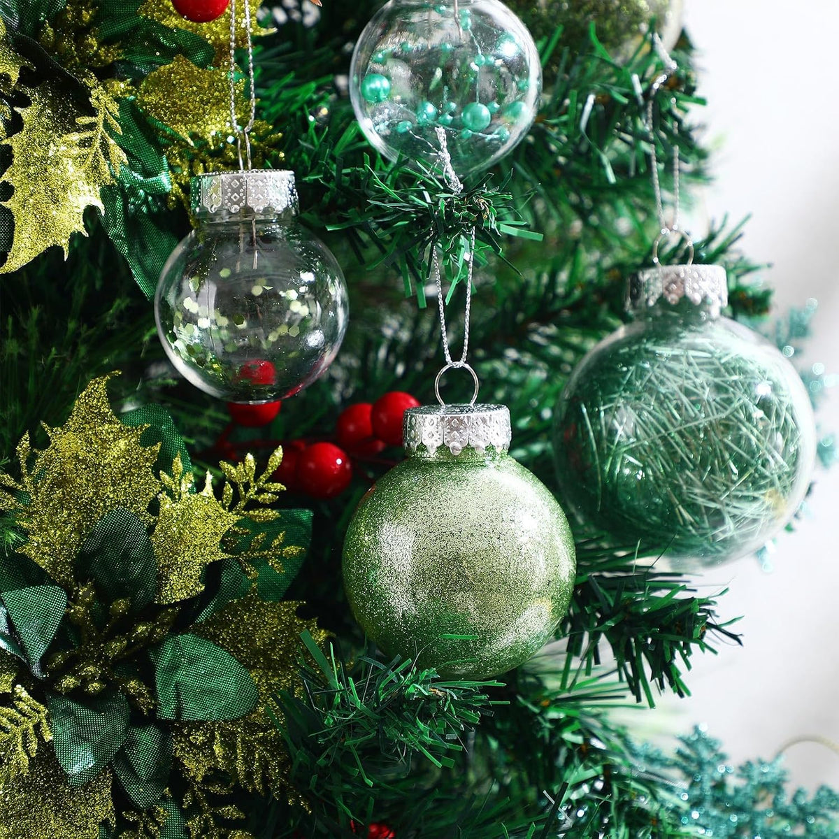 Jenaai Green 74 Pcs Christmas Ball Ornaments Tree Decorations