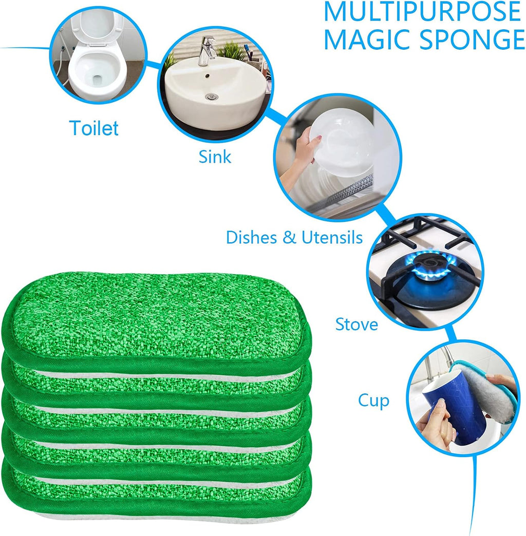 Reusable Sponges for Dishes, Kitchen Sponge for Washing Dishes Pack 5/10