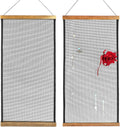 QWORK Earring Organizer Hanging Mesh, 2 Pack Wall Jewelry Organizer Necklaces Holder Rack for Earrings, Bracelets, Rings, Girls Hair Clips Hanger