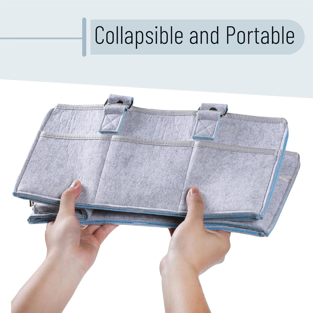 Mr. Pen- Large Baby Diaper Caddy Organizer, 2 Pack, Blue Inside