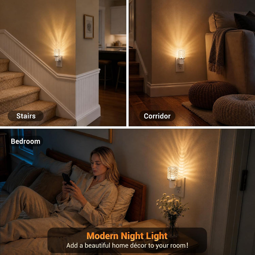 JandCase LED Night Light, Dimmable Night Lights Plug into Wall,Dusk to Dawn