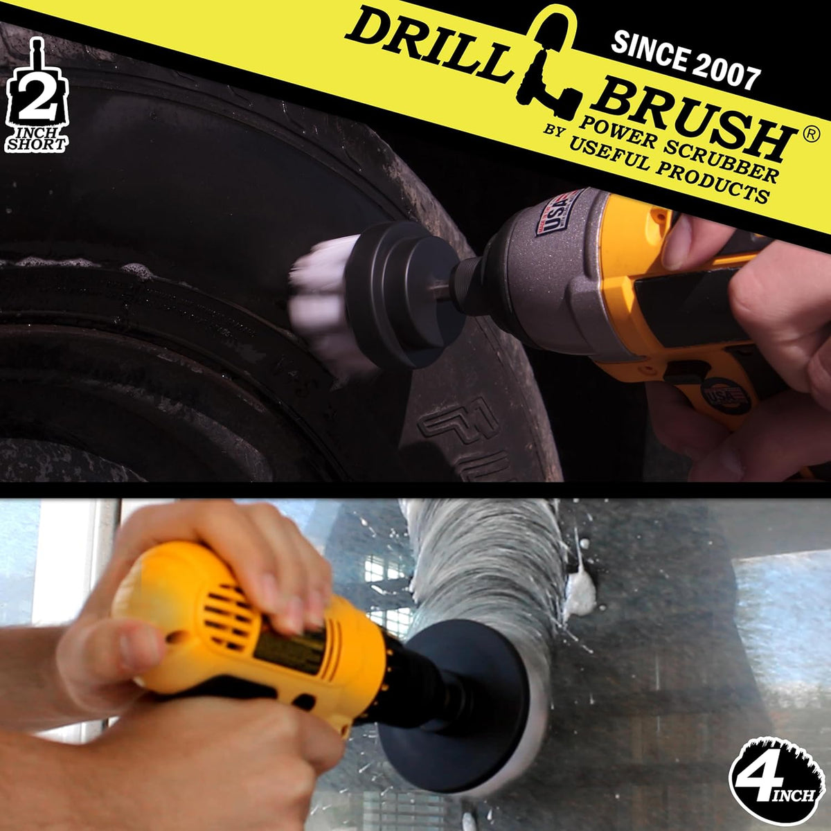 Drillbrush Cleaning Brush for Drill - Car Carpet - Drill Brush Rims
