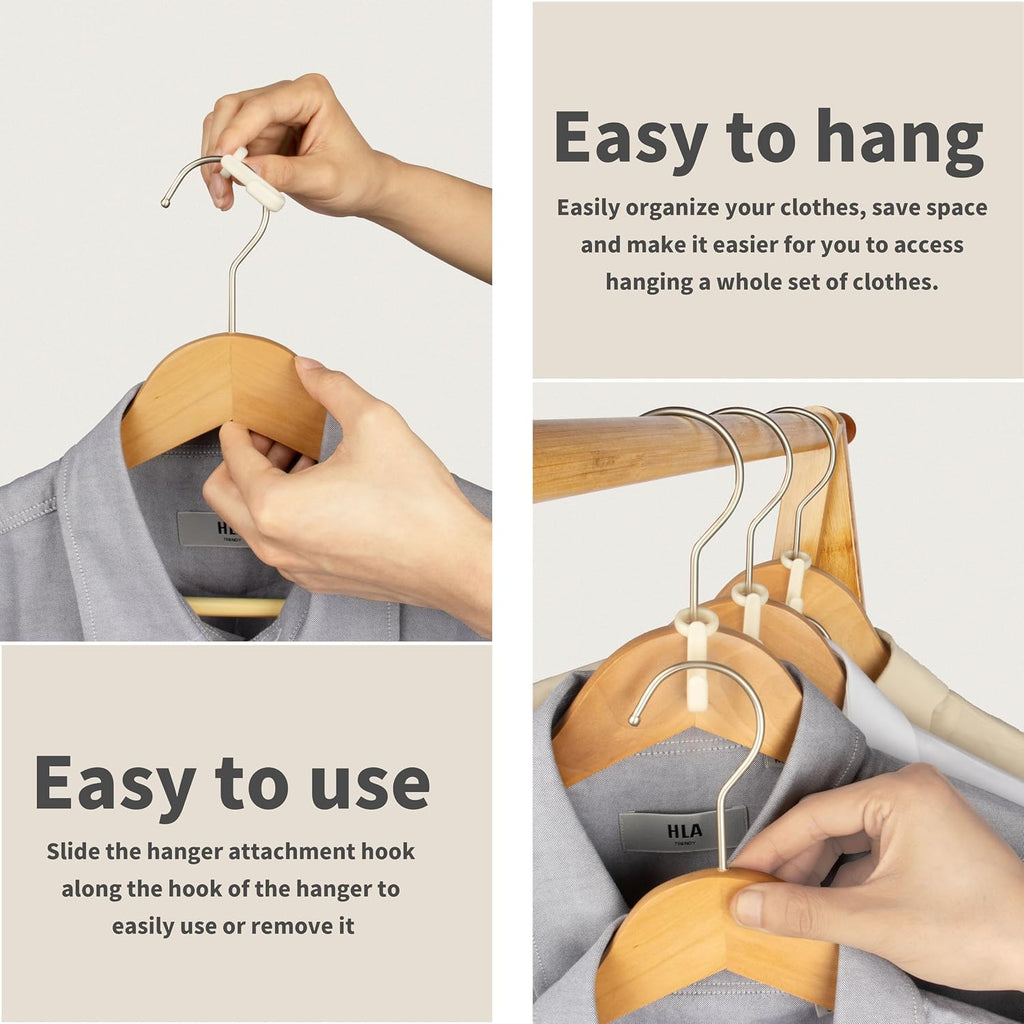 50PCS Hanger Connector Hooks,Space Saving Hangers for Clothes.Hanger Hooks Space Saver. Closet Hangers Connector Hook. College Dorm Essentials,Closet Organizers and Storage