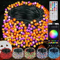 Home Lighting Smart Color Changing Halloween Lights, 66FT 200 LED RGB Christmas String Lights with Remote & App Controlled, Music Sync Multiple Mode, Waterproof Indoor Outdoor Holiday Tree Party Decor