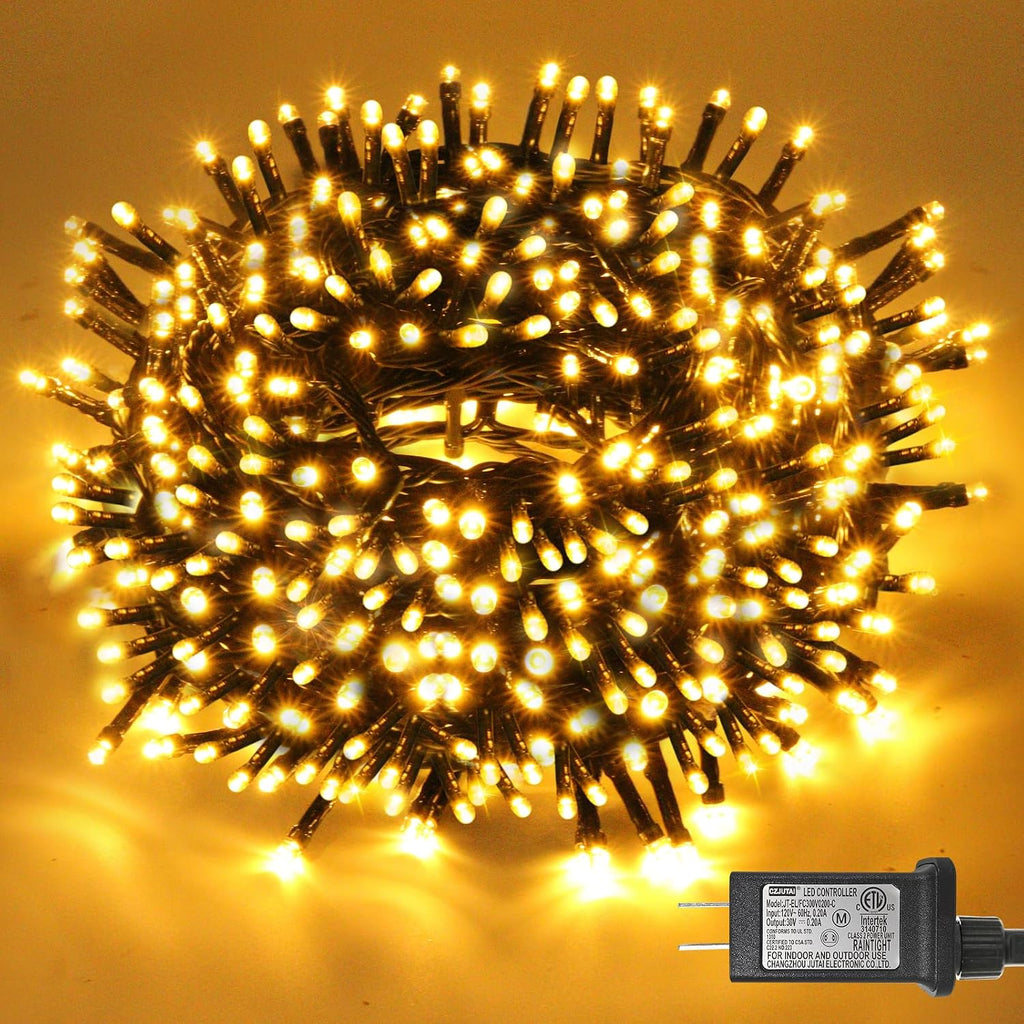 JTSIOV 98FT/30M 300LED Christmas Tree Lights, 8 Modes Outdoor Fairy Lights Plug in, Waterproof Outdoor String Lights Mains Powered for Bedroom, Garden, Party, Wedding, Christmas Decoration