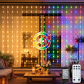 Twinkle Star 300 LED Dual Color Christmas String Curtain Lights, RGBW