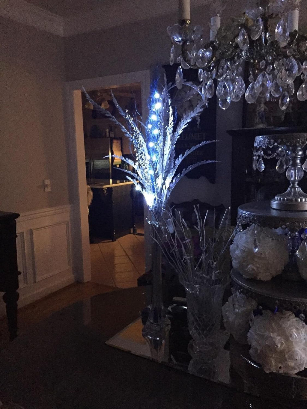 YKB 12 PCS White Fairy Lights LED String Lights Battery Powered, 20 Micro LEDs on 3.3ft/1m Silvery Copper Wire, Battery Operated String Lights by 2xCR2032, for Christmas Decorations Holiday Wedding