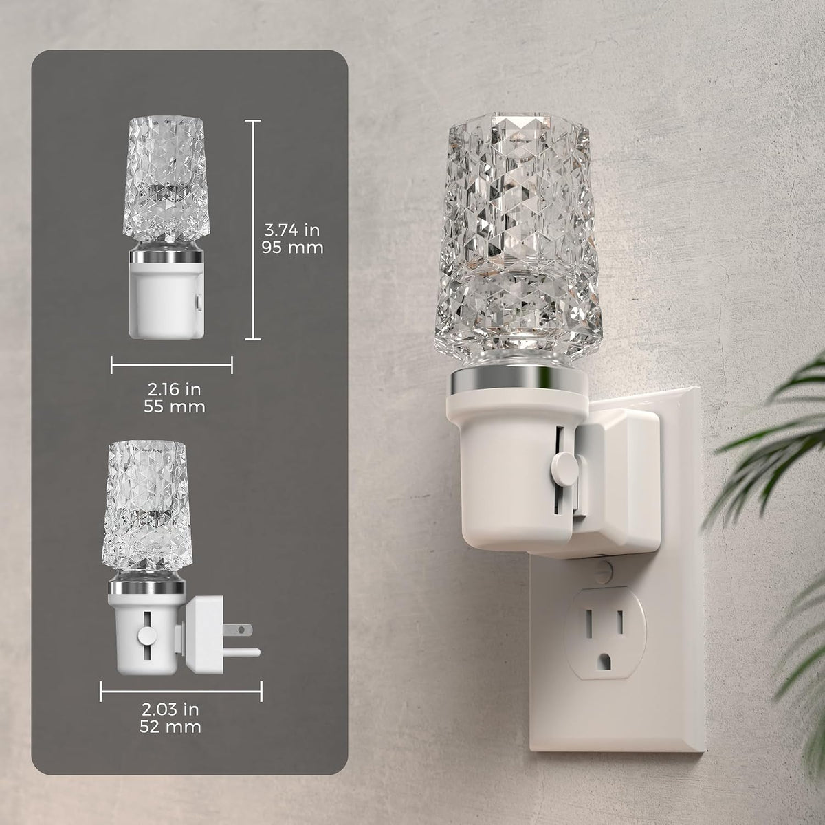 L LOHAS LED Amber Night Light,Yellow Nightlight,Dimmable 100LM,Light Sensor