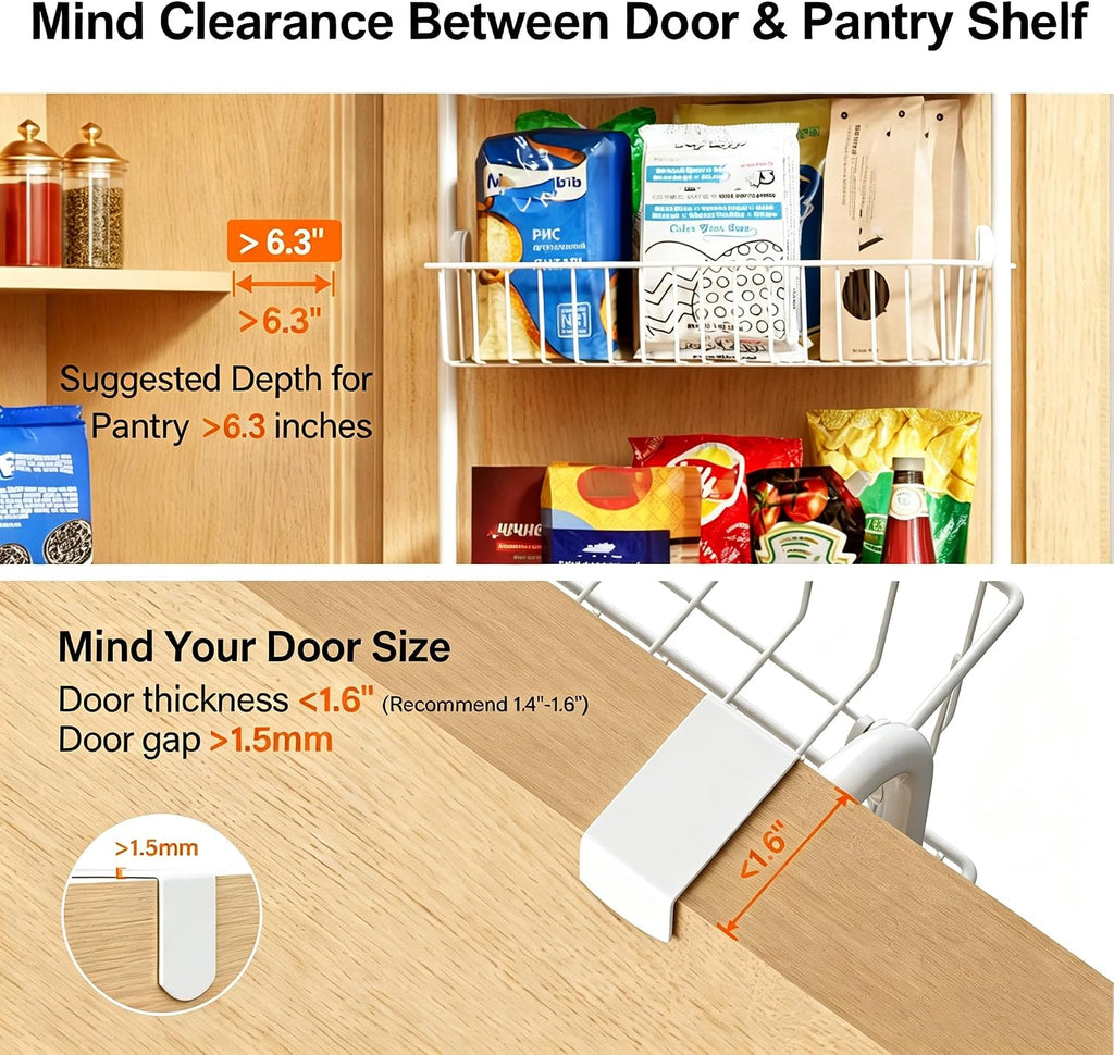 Delamu Over The Door Pantry Organizer, 8-Tier Hanging Spice Rack