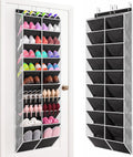 Yecaye 10 Tier Widen Over the Door Shoe Organizer for 20-30 Pairs, Black