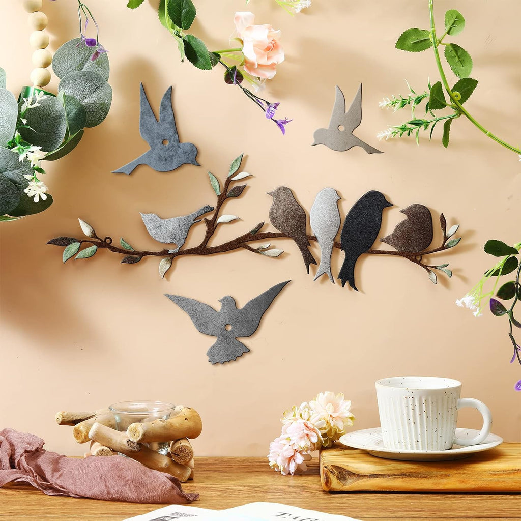 Metal Bird Wall Art Birds on The Branch Decor
