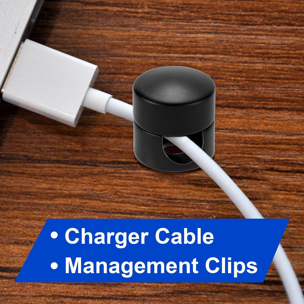HINZIC 3Sets Cable Anchors for Nightstand, Adhesive Metal Cord Management