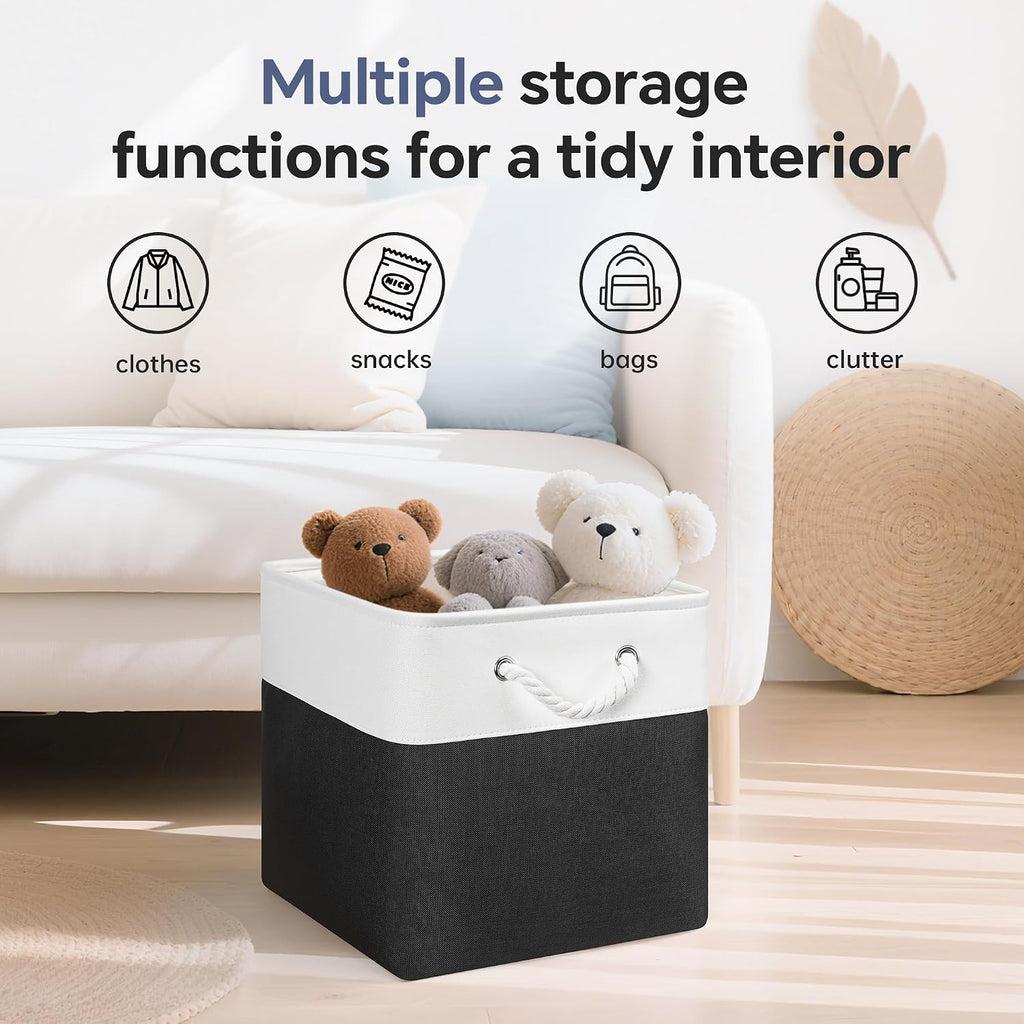 ECDYQXVU 13x13x13 Inch Storage Cube Bins Foldable Organizer Baskets 6 Pack