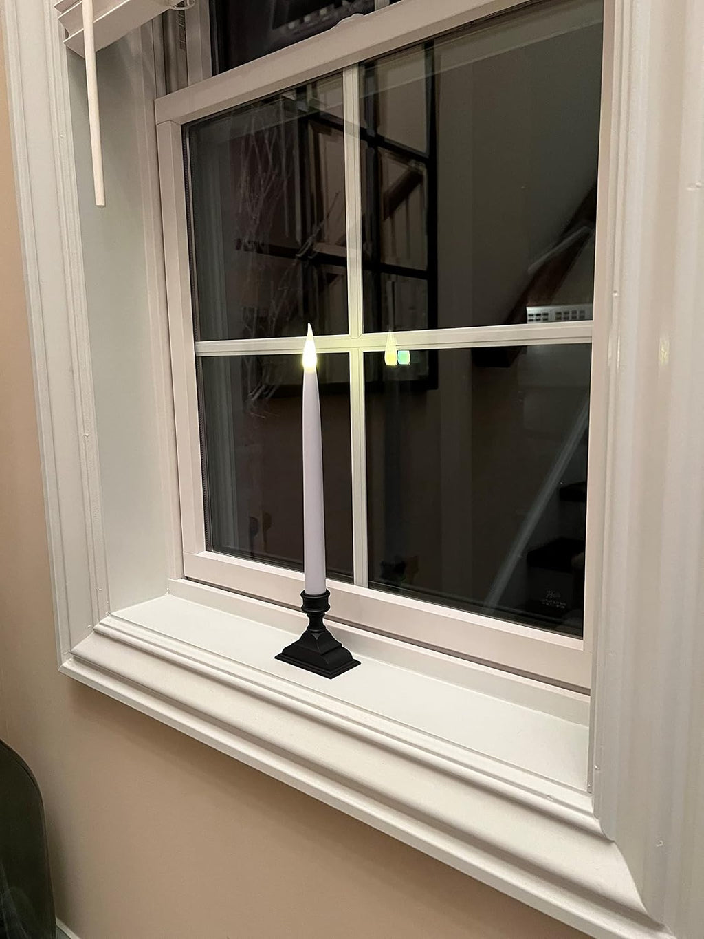 612 Vermont Battery Operated LED Taper Window Candles with Timer