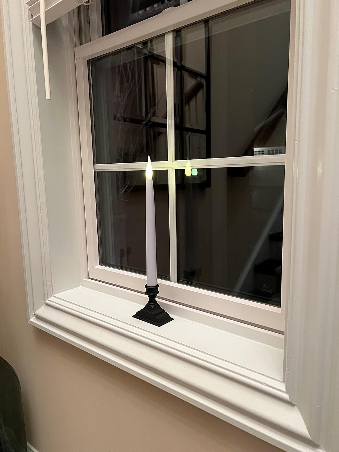 612 Vermont Battery Operated LED Taper Window Candles with Timer