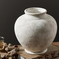 Ceramic Large Vase, Flower Rustic Vase Farmhouse Decorative Big Vases Floral Pottery Vases for Home Decor Table Living Room Entryway Mantel Bedroom Bathroom Kitchen - 9.6" D