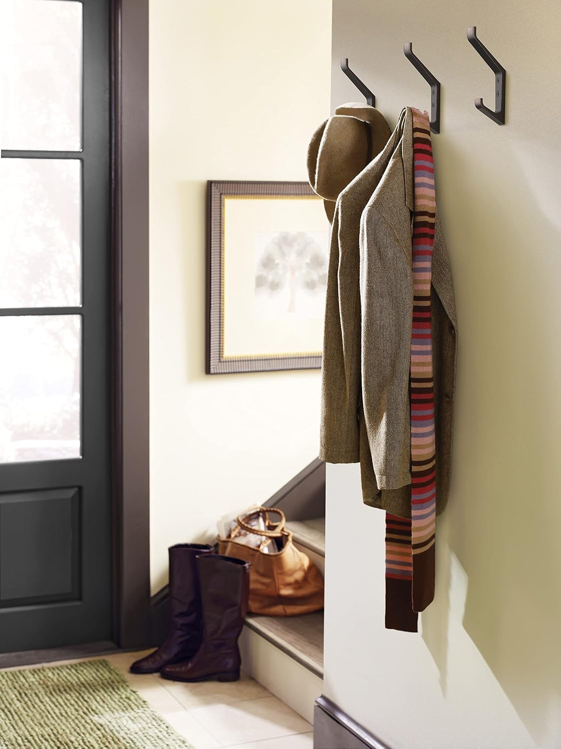 Amerock Emerge Double Prong Oil-Rubbed Bronze Wall-Mounted Hook