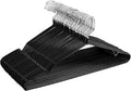 Non-Slip Hanger Metal Hangers Wire Shirt Hangers Chrome and Black Friction, 40 Pack Space Saving Clothes Hanger with Rubber Coating 16.5 Inches