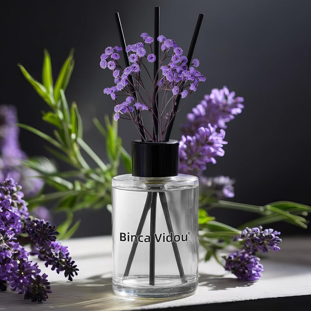 Reed Diffuser, Binca Vidou Lavender Scent Oil Diffusers Set for Home 2.7oz