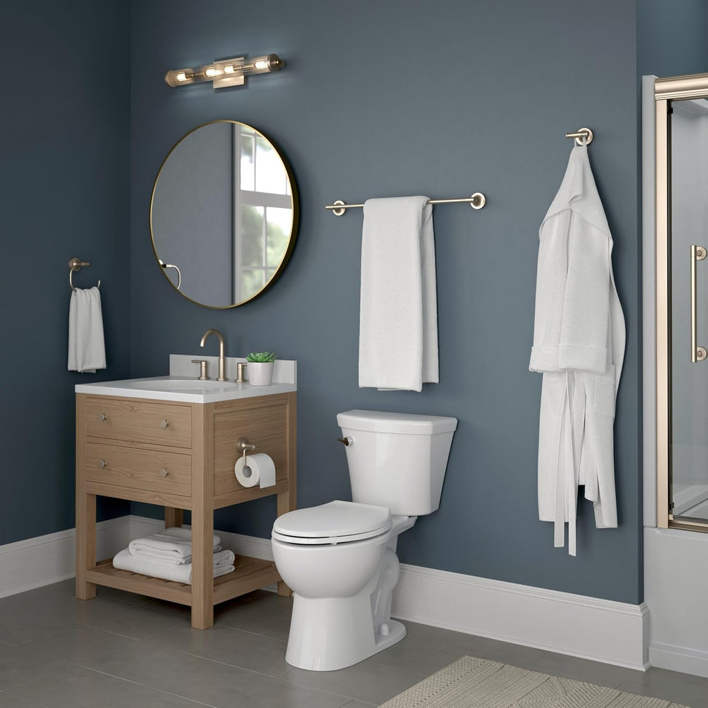 Franklin Brass Voisin (1-Pack) 24" Towel Rack for Bathroom, Satin Nickel Towel Bar for Bathroom Wall Towel Holder Rod Wall Mounted Bathroom Accessories VOI24-SN